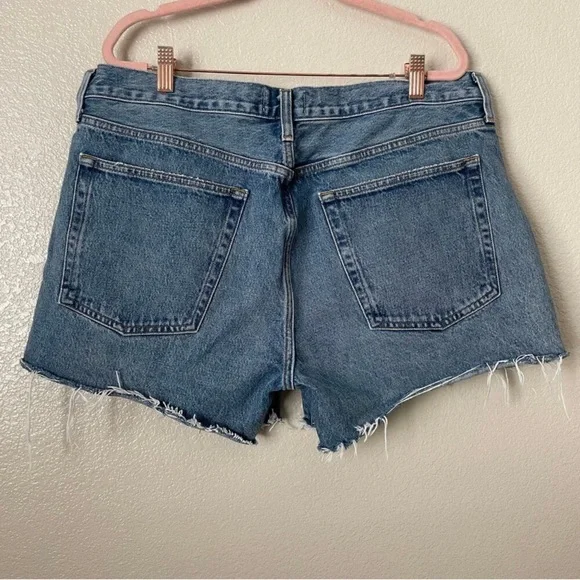 Agolde Parker Long Jean Shorts - Picture 7 of 9